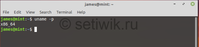 Проверка архитектуры Linux Mint