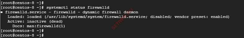 Проверка состояния firewalld