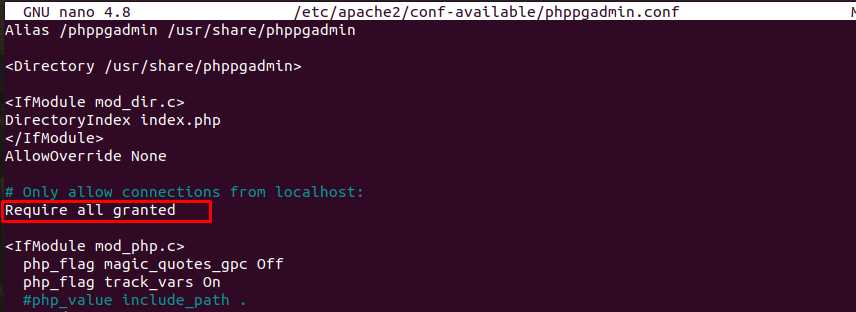 Конфигурация Apache для внешнего доступа