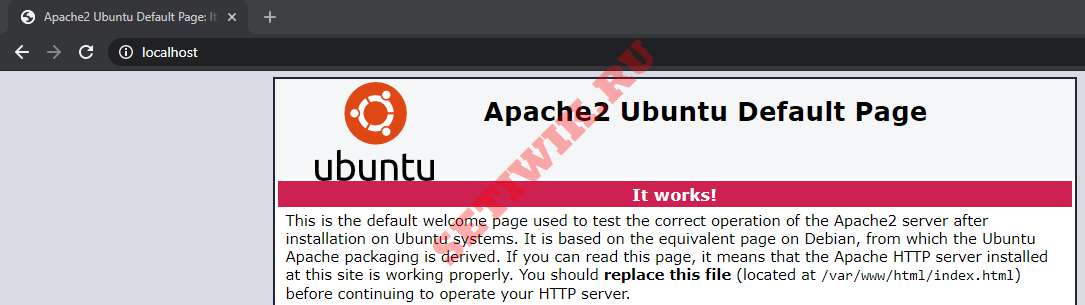 Страница Apache2 Ubuntu По Умолчанию