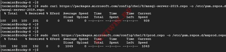 Добавление репозитория Microsoft SQL Server в RHEL, Rocky Linux и AlmaLinux