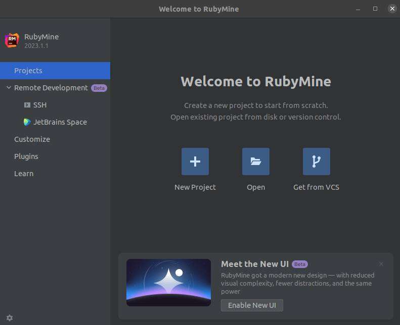 Запуск RubyMine в Ubuntu